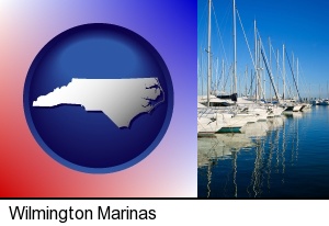 Wilmington, North Carolina - sailboats in a marina