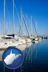 west-virginia sailboats in a marina